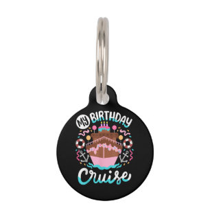 Placa Para Mascotas Mi cumpleaños crucero vacaciones crucero viaje