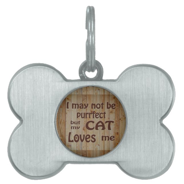 Placa Para Mascotas Mi gato me ama (Frente)