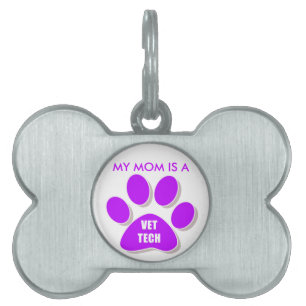 PLACA PARA MASCOTAS MI MAMÁ ES UNA ETIQUETA DE PERRO DE PAW TECET