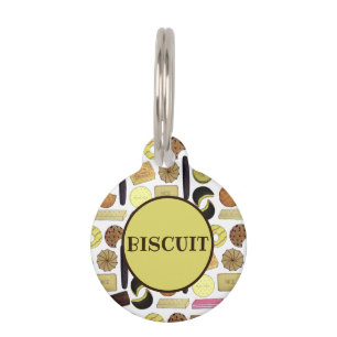Placa Para Mascotas Mi nombre es BISCUIT UK Galletas británicas Digest
