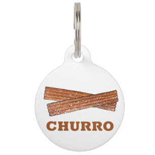 Placa Para Mascotas Mi nombre es "CHURRO" postre pastelero español fri