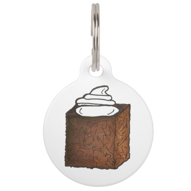 Placa Para Mascotas Mi nombre es GINGerbread Cake Slice Pastry (Anverso)