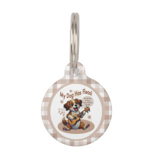 Placa Para Mascotas Mi Perro Ha Huido De La Canción De Ajuste De Ukule