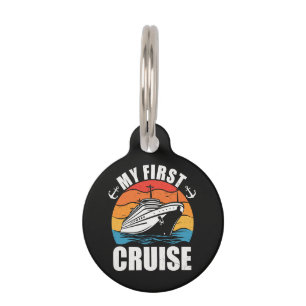 Placa Para Mascotas Mi primer crucero Divertido crucero de vacaciones