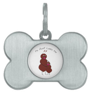 Placa Para Mascotas Mi tía me ama Cute Tía y sobrina hormiga abrazando