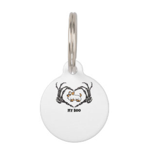 Placa Para Mascotas Mi Traje de Chihuahua 'My Boo' con Manos de Corazó