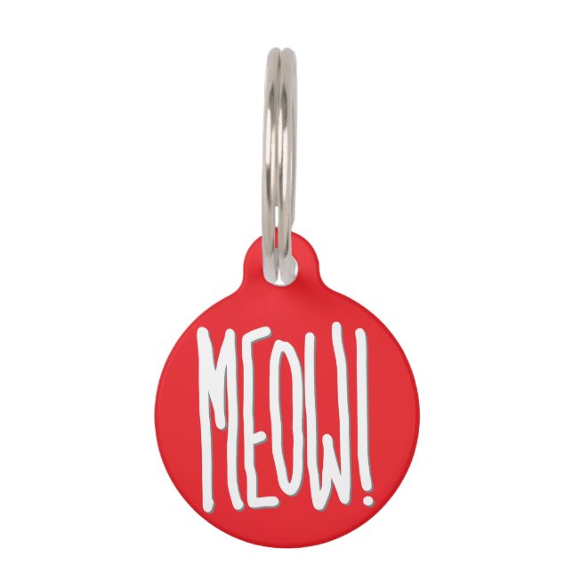 Placa Para Mascotas ¡Miau! (Anverso)