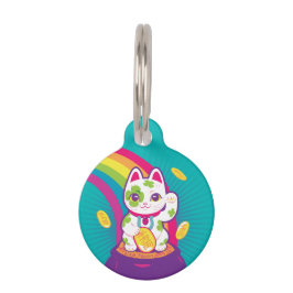 Placa Para Mascotas Mina de oro afortunada de la buena suerte de