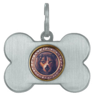 PLACA PARA MASCOTAS MINIATURA RETRATOS DE PERRO PINCHAJE