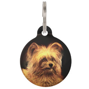 Placa Para Mascotas MINIATURA VICTORIANA RETRATA A Skye Terrier