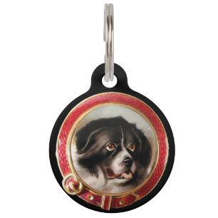 Placa Para Mascotas MINIATURA VICTORIANA RETRATA PERROS DE Terranova