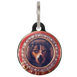 PLACA PARA MASCOTAS MINIATURA VICTORIANA RETRATOS DE PERRO