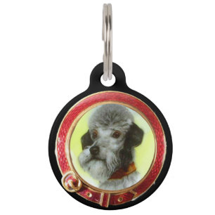 Placa Para Mascotas MINIATURA VICTORIANA RETRATOS DE PERRO Airedale Te
