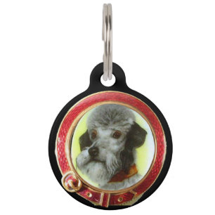 Placa Para Mascotas MINIATURA VICTORIANA RETRATOS DE PERRO Airedale Te