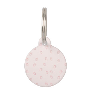 Placa Para Mascotas Minimalismo de Fresa