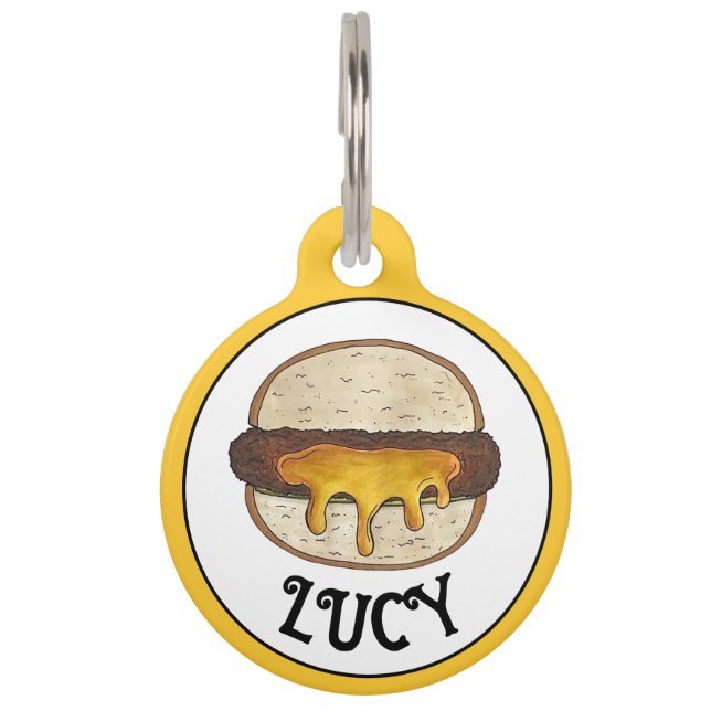 Placa Para Mascotas Minneapolis Minnesota MN Juicy Lucy Quese Burger (Anverso)