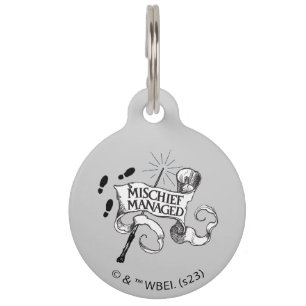Placa Para Mascotas Mischief Managed