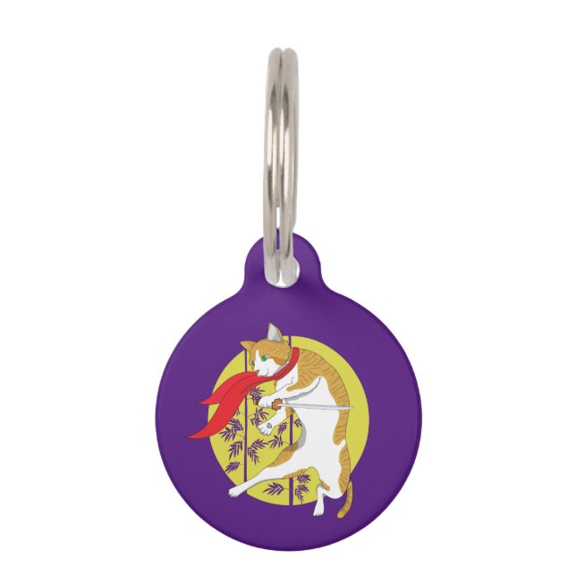 Placa Para Mascotas Misión en luna llena: Cat Ninjae (Anverso)