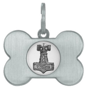 Placa Para Mascotas Mjolnir: El martillo del Thor