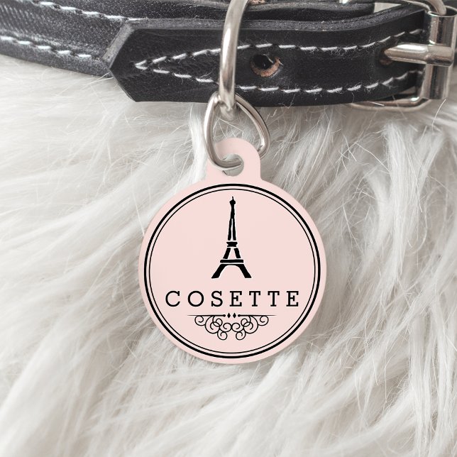Placa Para Mascotas Moda de París | Torre Eiffel (Subido por el creador)
