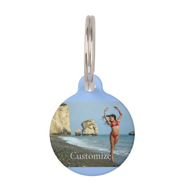Placa Para Mascotas Modelo bikini bailando Thunder_Cove (Anverso)