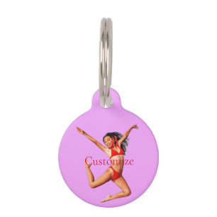 Placa Para Mascotas Modelo de baile bikini Thunder_Cove