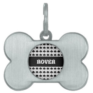 Placa Para Mascotas Modelo del juego del naipe de las espadas