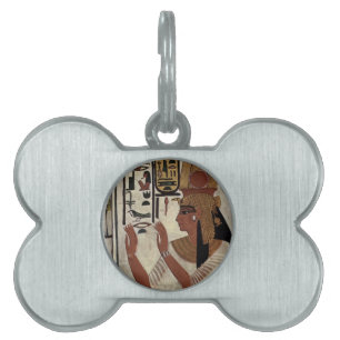 Placa Para Mascotas Modelo egipcio de los hieroglyphics de la diosa