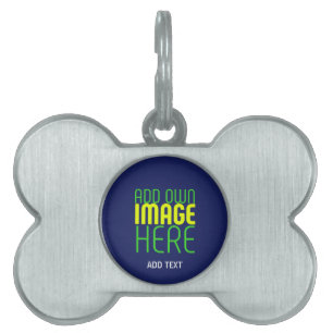 PLACA PARA MASCOTAS MODERNA PLANTILLA DE TEXTO DE IMAGEN AZUL DE NAVY