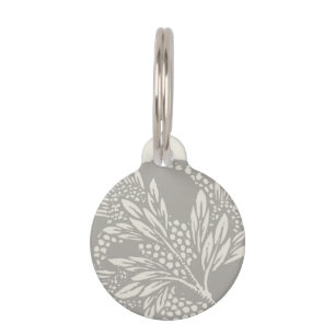 Placa Para Mascotas Modernidad Art Nouveau Sobriedad floral