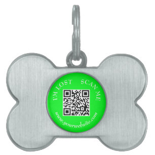 Placa Para Mascotas Moderno y simple Escanearme si Perdieron Gato Perr