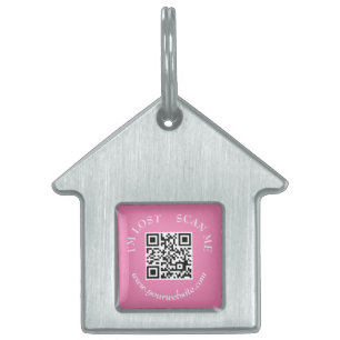 Placa Para Mascotas Moderno y simple Escanearme si Perdieron Gato Perr