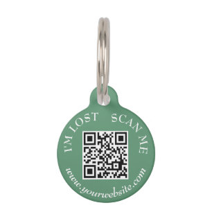 Placa Para Mascotas Moderno y simple Escanearme si Perdieron Gato Perr