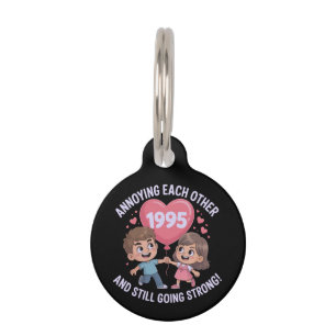 Placa Para Mascotas Molestándose mutuamente desde el aniversario Boda 