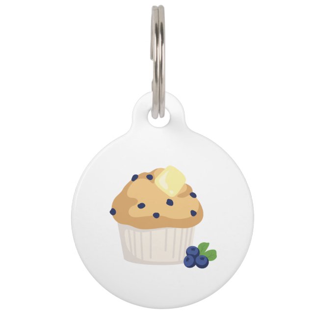 Placa Para Mascotas Mollete del arándano (Anverso)