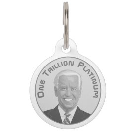 Placa Para Mascotas Moneda Platinum de billón de dólares