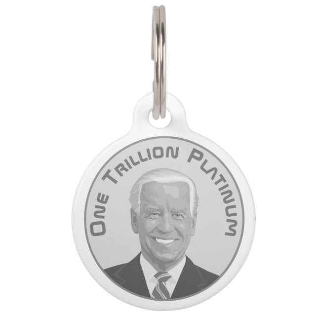 Placa Para Mascotas Moneda Platinum de billón de dólares (Anverso)