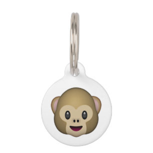 Placa Para Mascotas Mono - Emoji