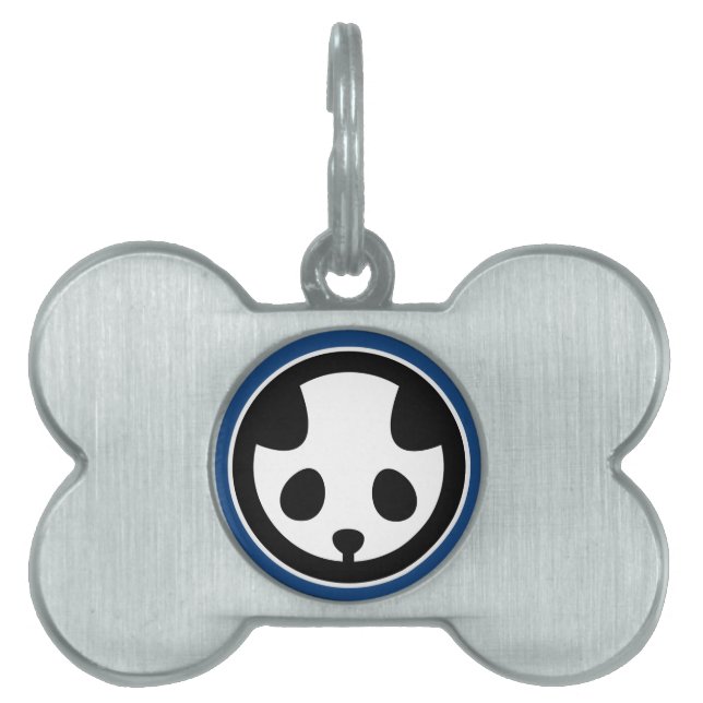Placa Para Mascotas Mono panda (Frente)