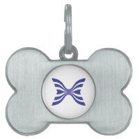 Monograma de letra X de línea azul elegante