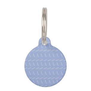 Placa Para Mascotas Monograma Letra inicial A, azul