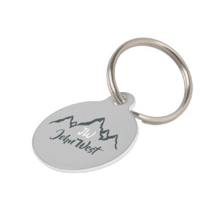 Placa Para Mascotas Monograma personalizable de la gama de montañas di