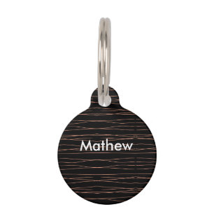 Placa Para Mascotas Monograma simple añada su letra de nombre man mini