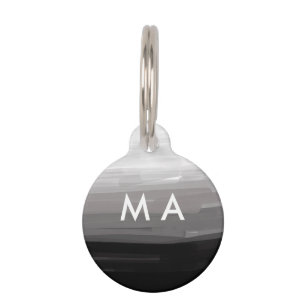 Placa Para Mascotas Monograma simple añada su letra de nombre man mini