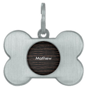 Placa Para Mascotas Monograma simple añada su letra de nombre man mini