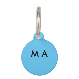 Placa Para Mascotas Monograma simple añade tu letra nombre hombre mini