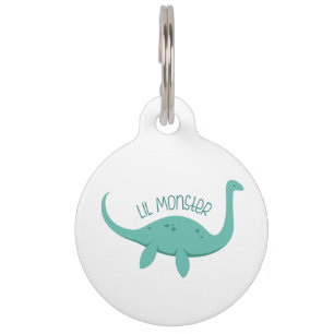 Placa Para Mascotas Monstruo de liras
