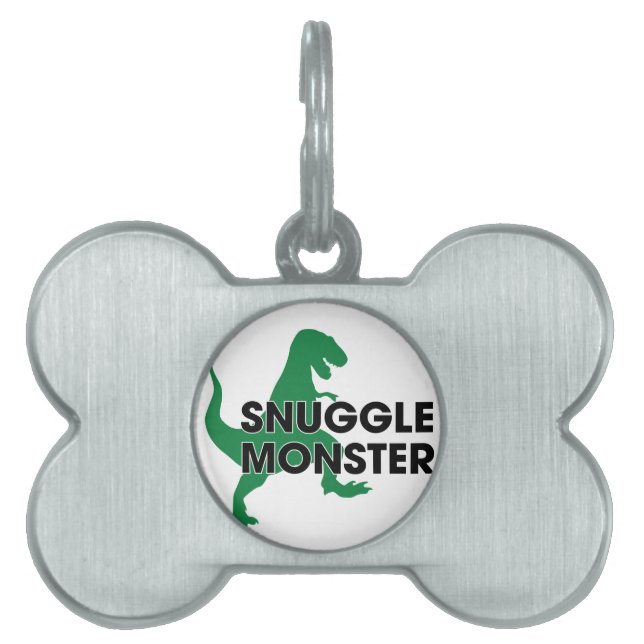 Placa Para Mascotas Monstruo del Snuggle (Frente)