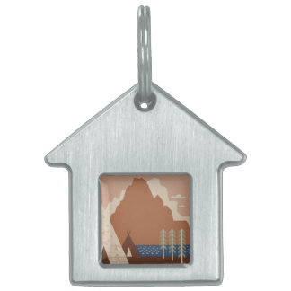 Placa Para Mascotas Montana Estado: Tribus Indígenas, Montañas, Prader