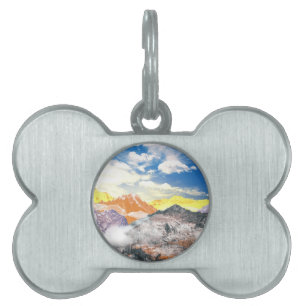 Placa Para Mascotas Montañas (fotomontaje) 1